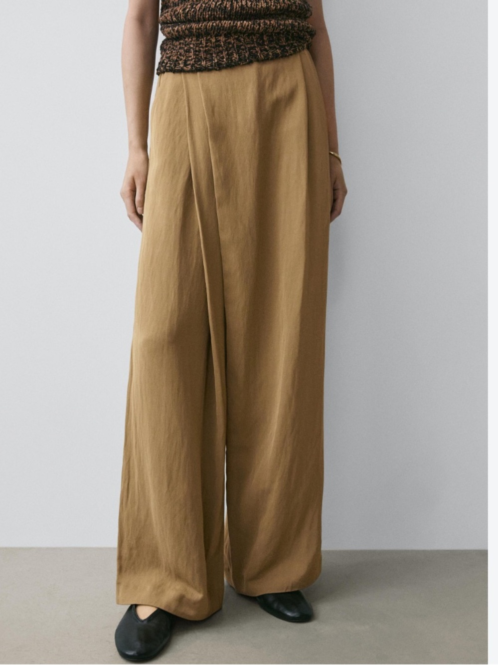 Massimo Dutti NWT flowing linen pareo trousers 5006/794